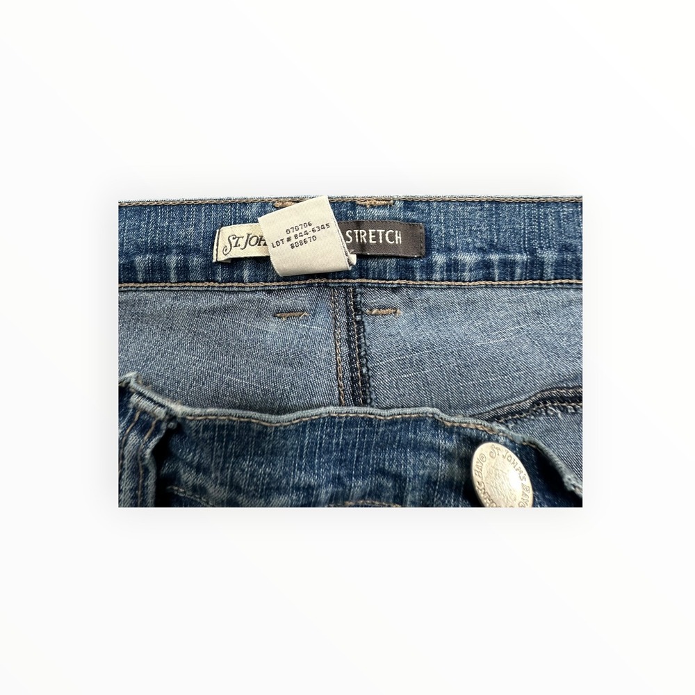 St. John's Bay Jeans Womens 18 Blue Stretch Straight Leg High Rise Denim Pants - Picture 3 of 12
